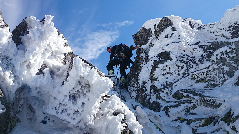 Individuálne lezenie vo Vysokých Tatrách - zima